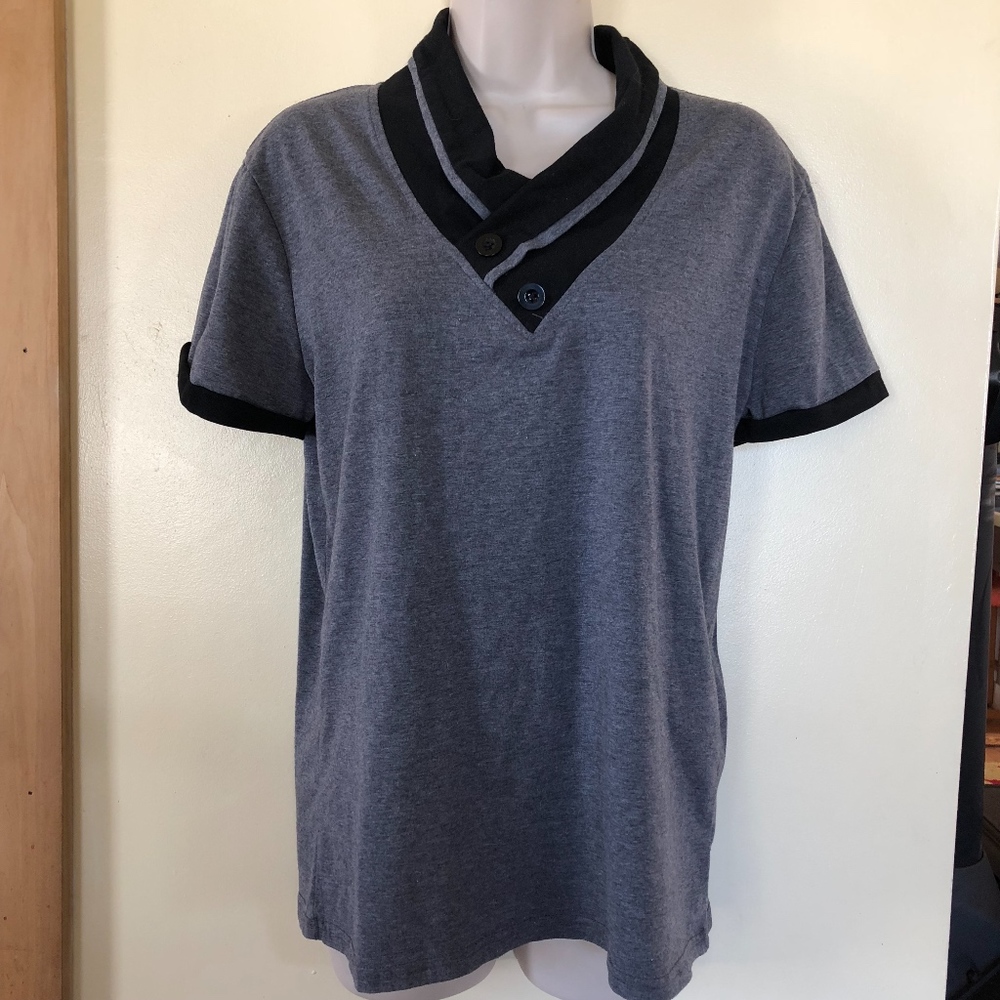 YOUNG HORSE gray/black cotton stretch /S